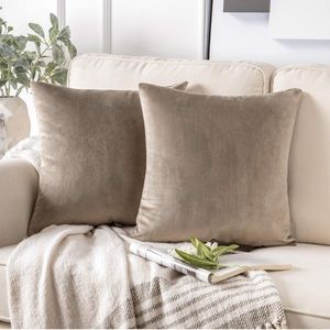 18x18 2pk Brown Pillow Covers